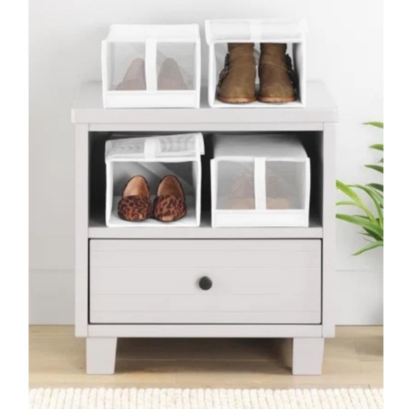 8x Shoe Storage Boxes White BNIP - Picture 7 of 7